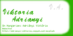 viktoria adrianyi business card